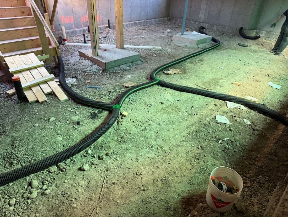 Below-grade concrete and prep