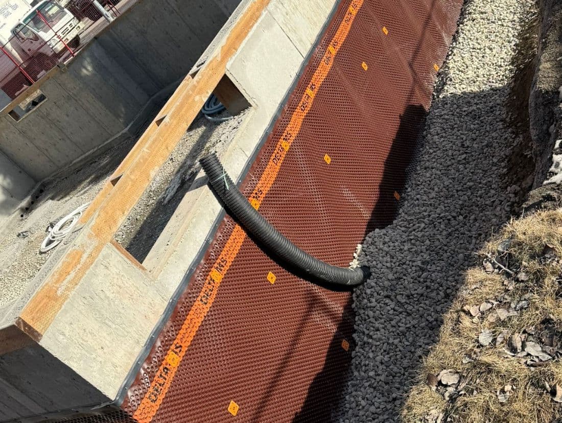 Weeping tile installation